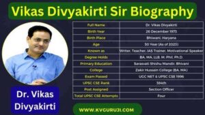 Dr. Vikas Divyakirti Sir Biography, Age, Caste, IAS Rank, Wife