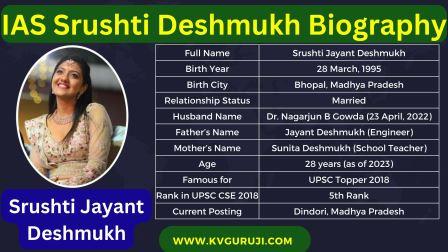 IAS Srushti Deshmukh Biography, Age, Husband, Current Posting