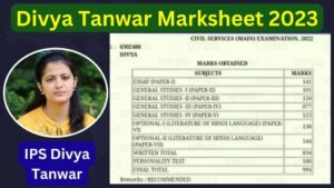 Divya Tanwar Mark sheet 2023