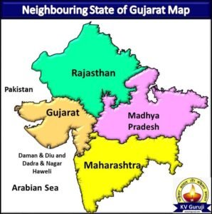 Gujarat Map with State Boundary