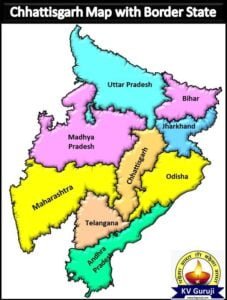 Chhattisgarh Map with Neighbouring state