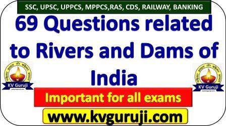 Rivers of India GK Questions and Answers SSC, UPSC Free 2024