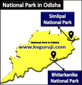 National Park in India Map (Odisha)