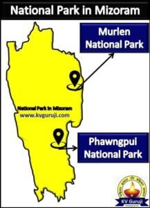 National Park in India Map (Mizoram)