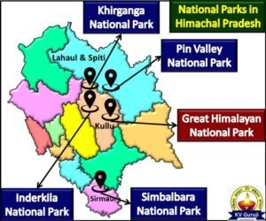 National Park in India Map (Himachal Pradesh)