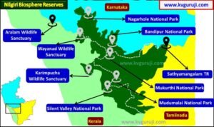 Nilgiri Biosphere Reserve Consists of Map