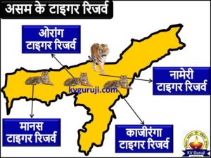 Tiger Reserves in Assam Map