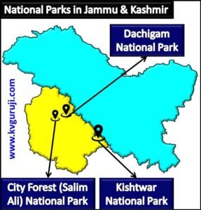 National Park in India Map (Jammu and Kashmir)