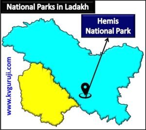 National Park in India Map (Ladakh)