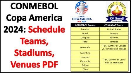 Copa America 2024 Schedule, Stadiums, Tickets, Host, Teams PDF