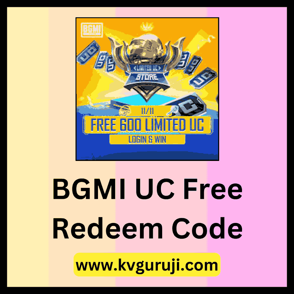 Free UC BGMI February 2026 | BGMI UC Price Website Purchase Online 5 BGMI UC Redeem Code KV Guruji