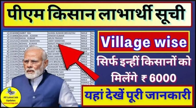 PM Kisan Beneficiary Village Wise List 2024 | ग्रामवार सूची