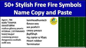 50+ Stylish Free Fire Symbols Name Copy and Paste 2024 KV Guruji