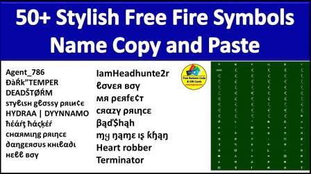 50+ Stylish Free Fire Symbols Name Copy and Paste 2024 KV Guruji