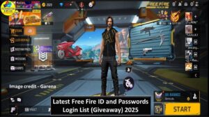 Latest Free Fire ID and Passwords Login List (Giveaway) 2025