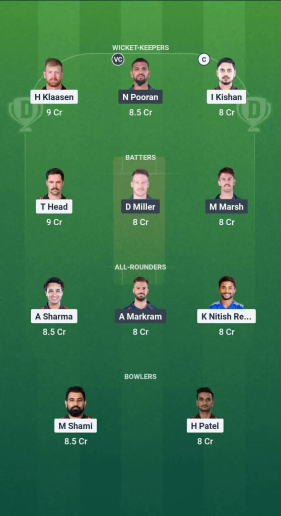 SRH vs LSG Dream11 Prediction Team 2