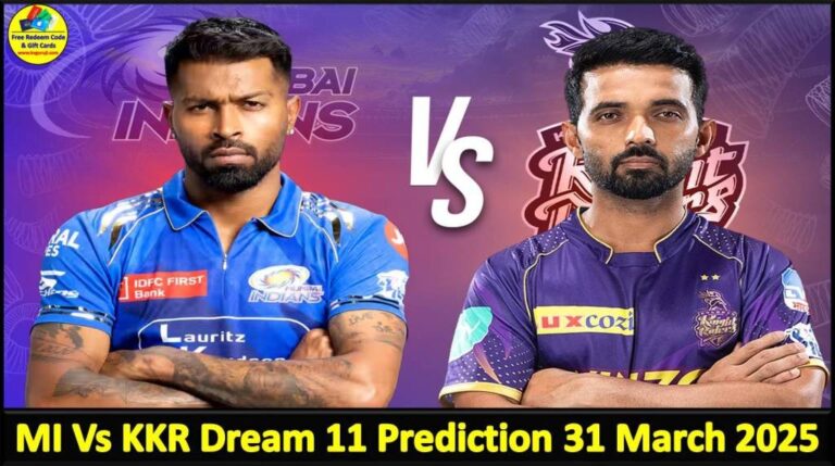 Match 12 MI Vs KKR Dream11 prediction IPL 2025 Today: Playing 11