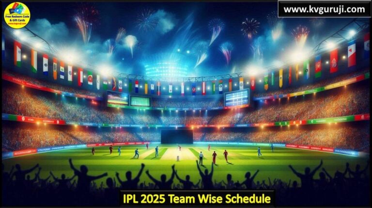 IPL 2025 Match Schedule & Fixtures: Team Wise Free PDF Download