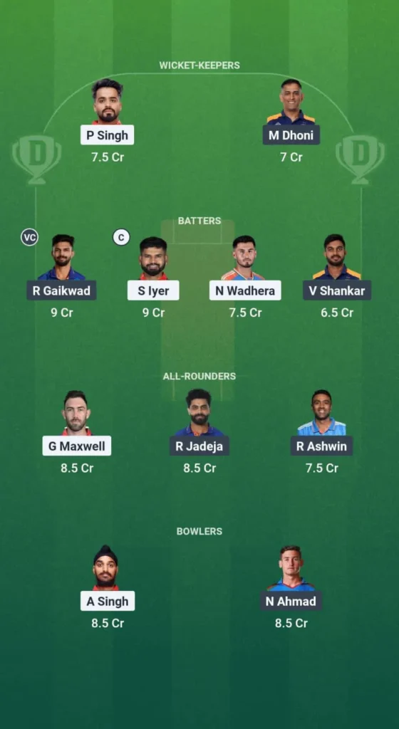 8 April 2025 CSK Vs PBKS Today Dream11 prediction IPL: Playing 11 Pitch Report 5 PBKS vs CSKÂ Dream11 Prediction Team 1