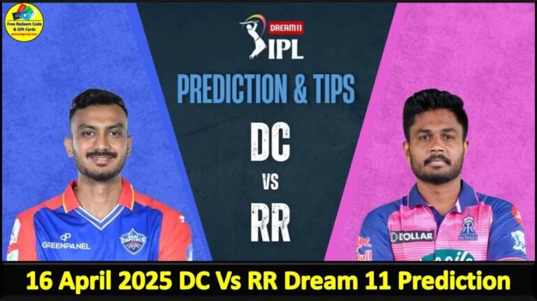 16 April 2025 DC Vs RR Today Dream11 prediction IPL: Playing 11 Pitch Report