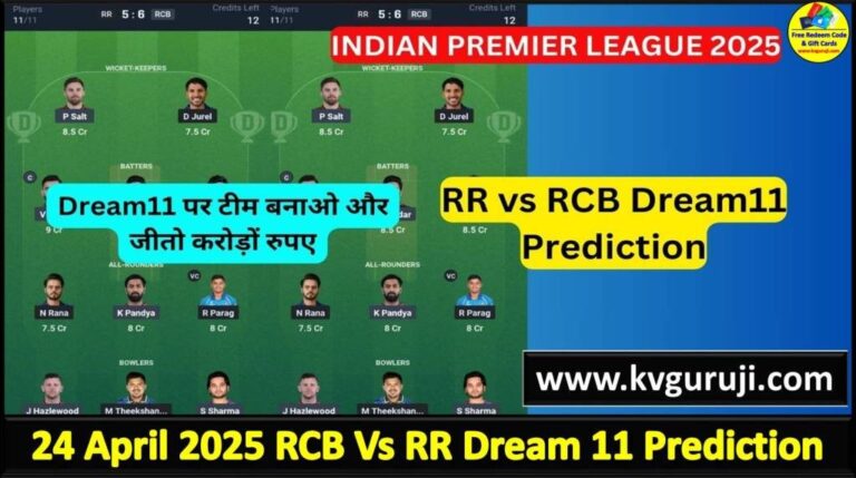 21 April 2025 RCB Vs RR Today Dream11 prediction IPL: Playing 11 Pitch Report