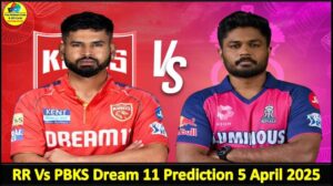Match 18 RR Vs PBKS Today Dream11 prediction IPL 5 April 2025