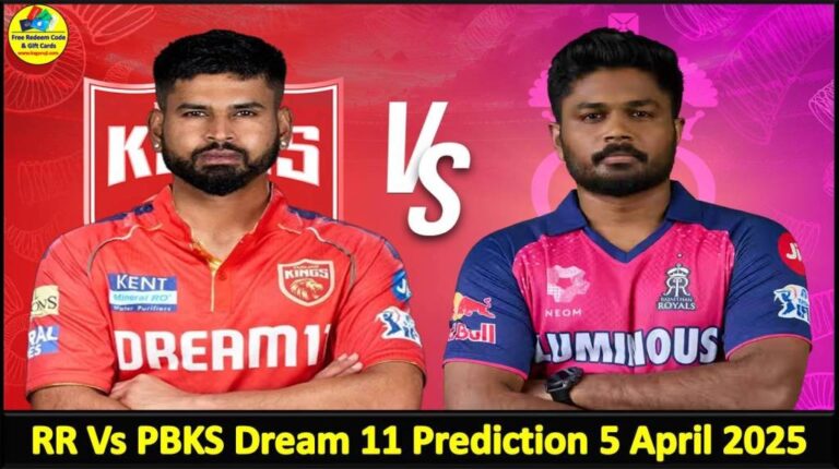 Match 18 RR Vs PBKS Today Dream11 prediction IPL 5 April 2025