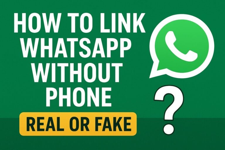 How to Link WhatsApp Without Phone | Real or Fake