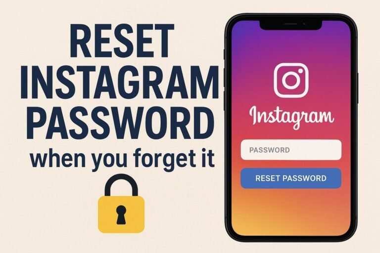 Reset Instagram Password when you forget it