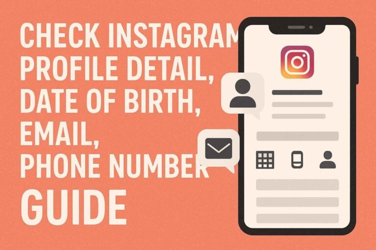 Check Instagram Profile Detail, Date of Birth, Email, Phone Number Guide