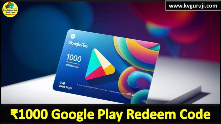 ₹1000 Rupee Google Play Redeem Code Today: Generate Free