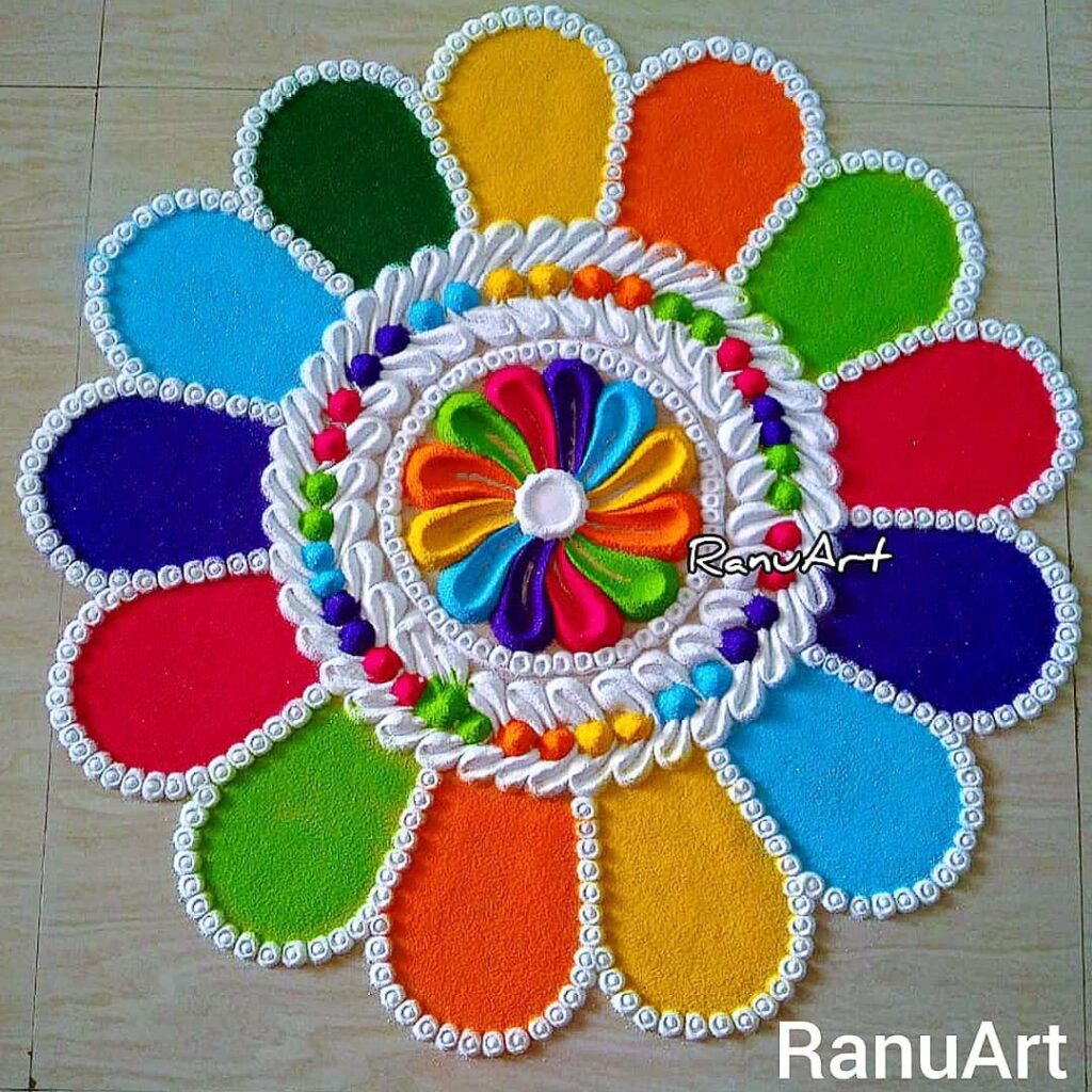 Deepawali Rangoli Design 2025 – Best Diwali Rangoli Ideas for Home Decoration 17 Deepawali Rangoli Design 2025