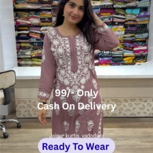 Effortless Elegance Mauve Kurti