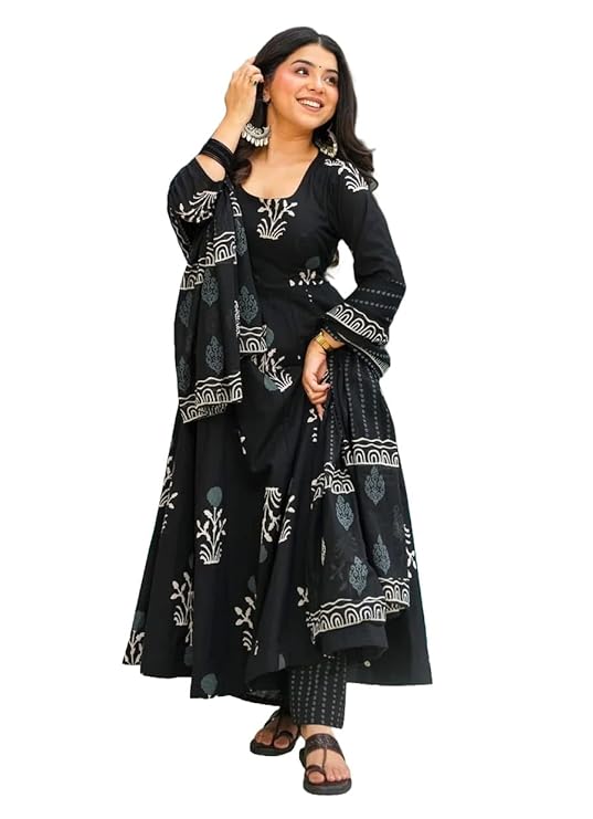 Rayon Printed Anarkali Kurta and Pant