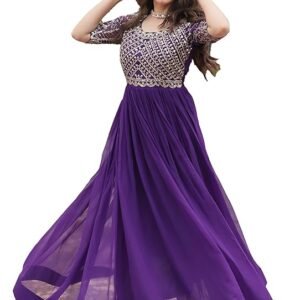 Fashion Basket Georgette Embroidered Anarkali Gown for Women