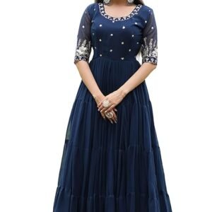 Georgette Embroidered Flared Anarkali Kurta Gown