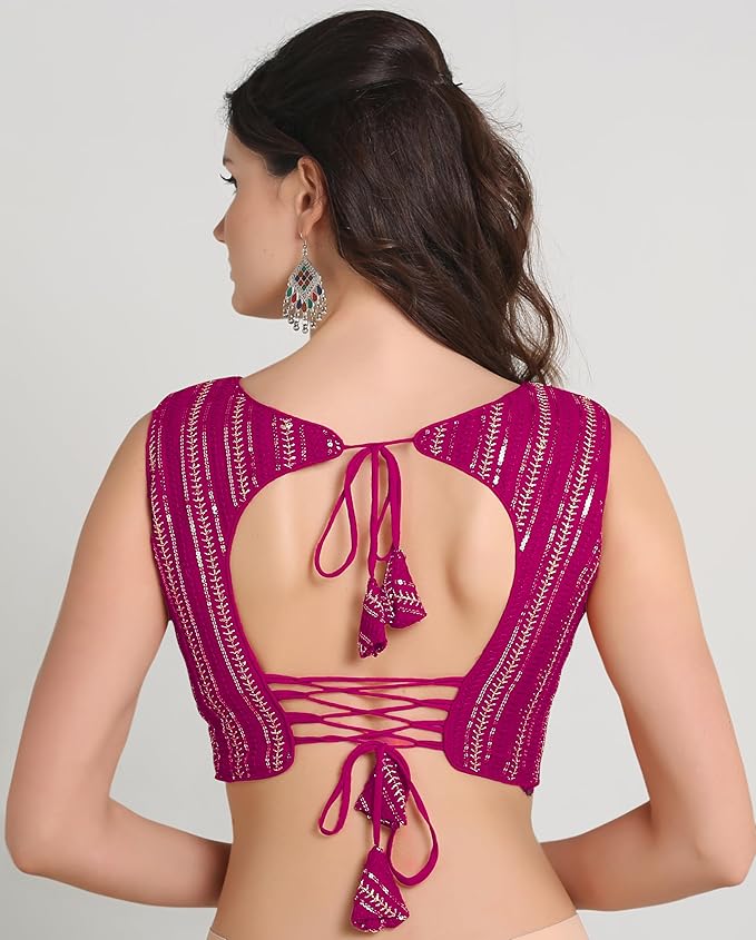 Sweetheart Neck Blouse Sleeveless Pink - Image 3