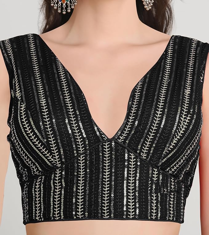 Sweetheart Neck Blouse Sleeveless Black - Image 2