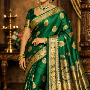 Emerald Green Premium Silk Saree