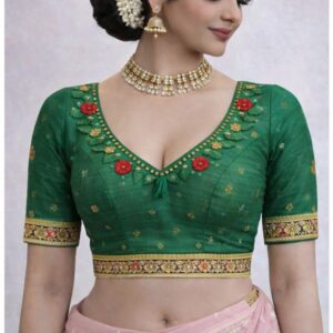 Emerald Green Designer Blouse
