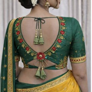 Dark Green Designer Blouse