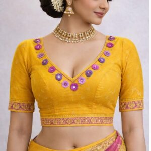 Mustard Yellow Designer Blouse