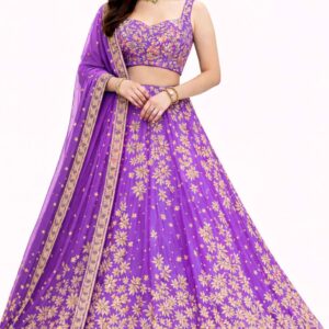 Purple Party Wear Lehenga Choli for Women