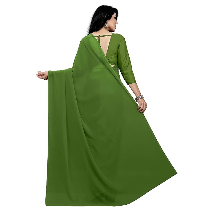 Unstiched Georgette Saree - Image 2