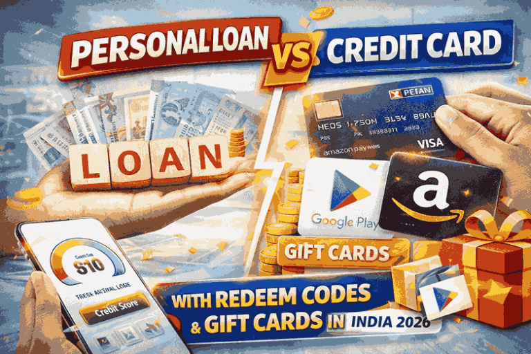 Personal Loan vs Credit Card with Redeem Codes & Gift Cards Smart Money Guide for India 2026