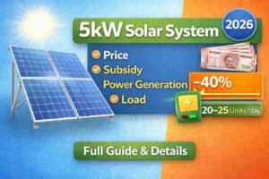 5kW Solar System Price in India (2026) – Cost, Subsidy, Area, Power Generation & Load