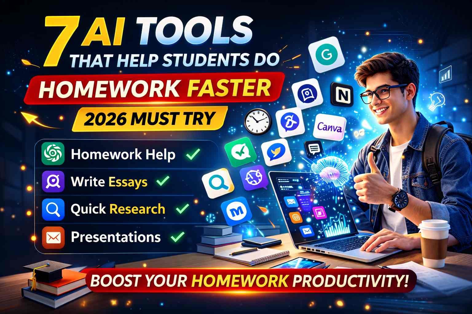 7 AI Tools That Help Students Do Homework Faster (2026)