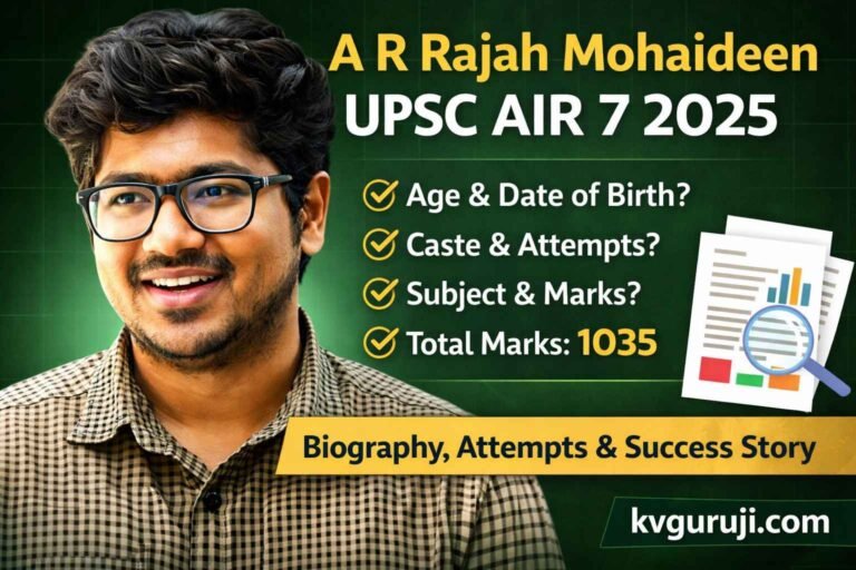 A R Rajah Mohaideen UPSC AIR 7 2025: Age, Date of Birth, Caste, Total Attempts, Marksheet, Biography
