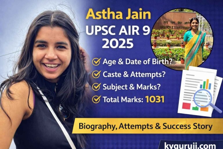 Astha Jain UPSC AIR 9 2026: Age, Date of Birth, Caste, Total Attempts, Marksheet, Biography