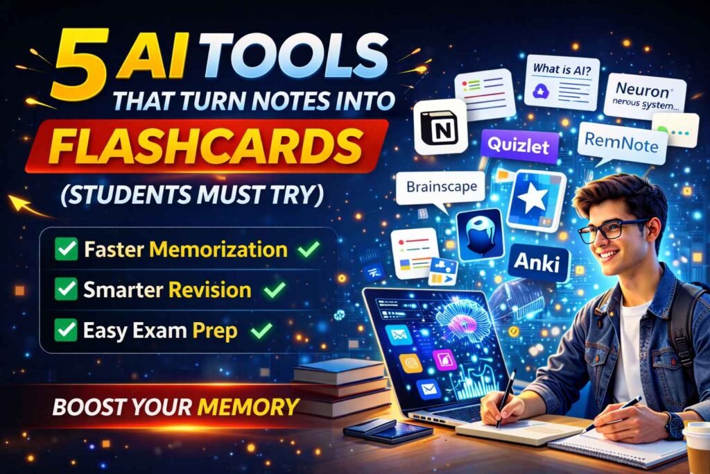 5 AI Tools That Turn Notes Into Flashcards (Students Must Try) – Earn PG